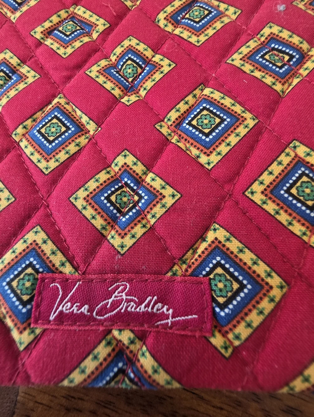 Vera Bradley Quilted Wristlet in Bright‎ Coral And A Vera Bradley Picture Frame